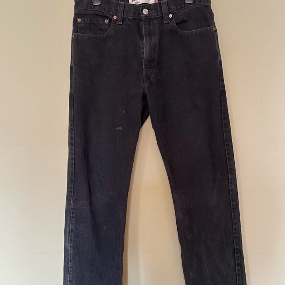 Black Levi's 505 Regular Fit Jeans